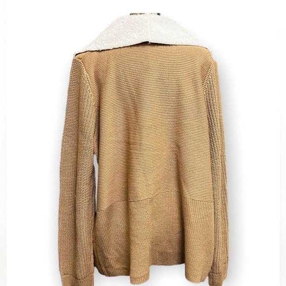 SIENNA SAGE SHEARLING SUEDE OPEN CARDIGAN - Picture 7 of 7